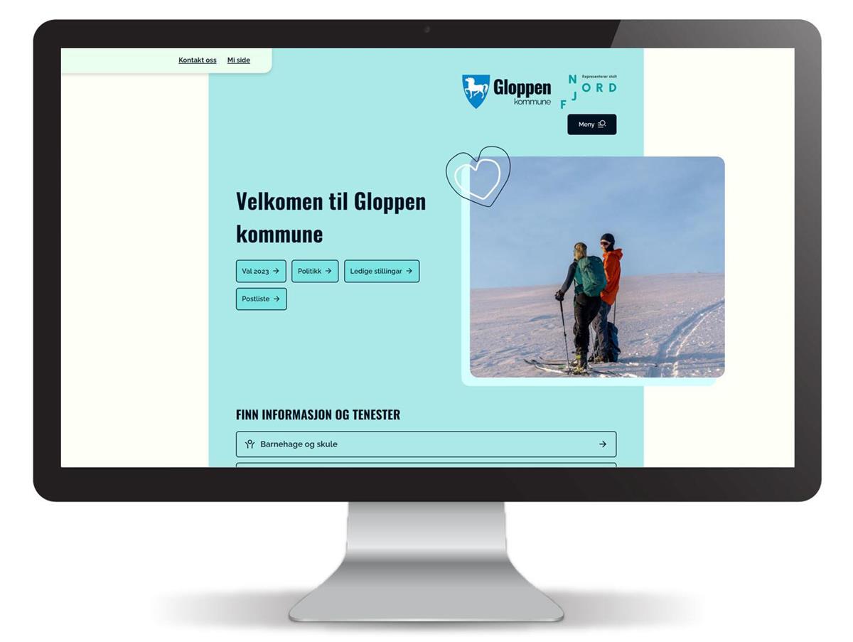 Bilde av nettsiden til Gloppen kommune.jpg - Klikk for stort bilde
