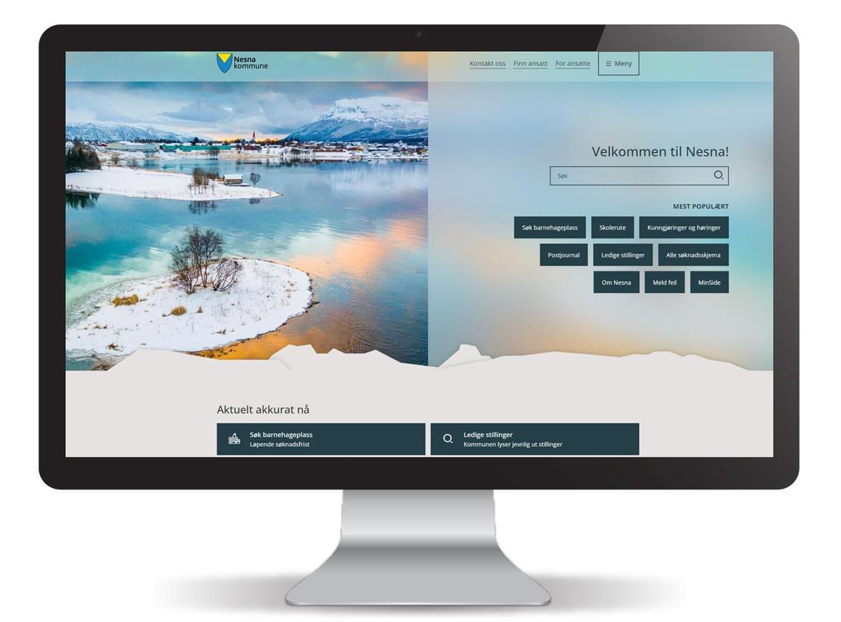 Bilde av Nesna kommune sine nettsider - Klikk for stort bilde